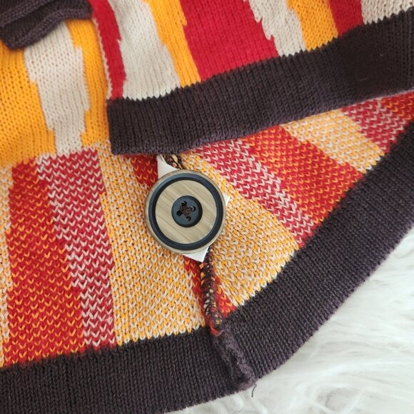 Sparrow Anthropologie Southwestern Geometric Retro Cardigan Sweater M Linen Lamb - Picture 10 of 11